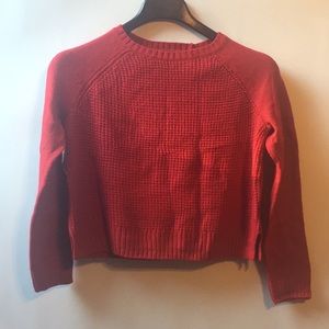 Covington Red Cropped Sweater